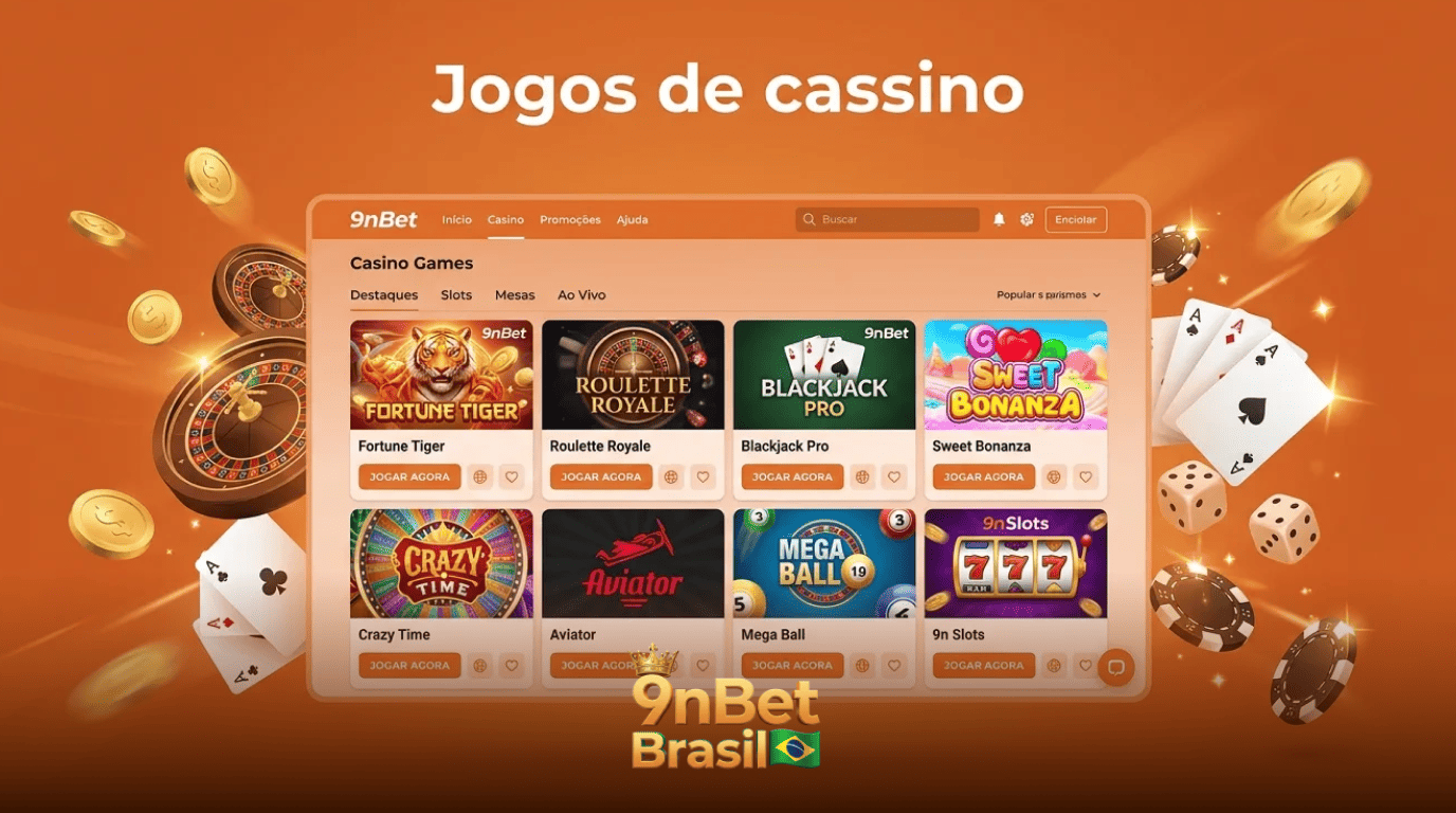 Jogos de cassino disponíveis na 9nBet no Brasil