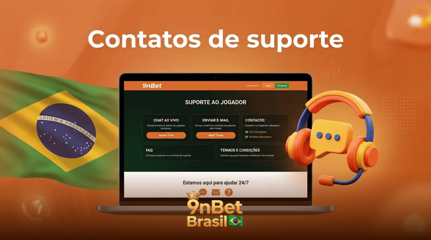 Contatos de suporte ao jogador da 9nBet Brasil